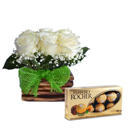 Arreglo 9 rosas + Ferrero 8 | Regalar Flores, Envio de flores, desayunos y regalos a domicilio