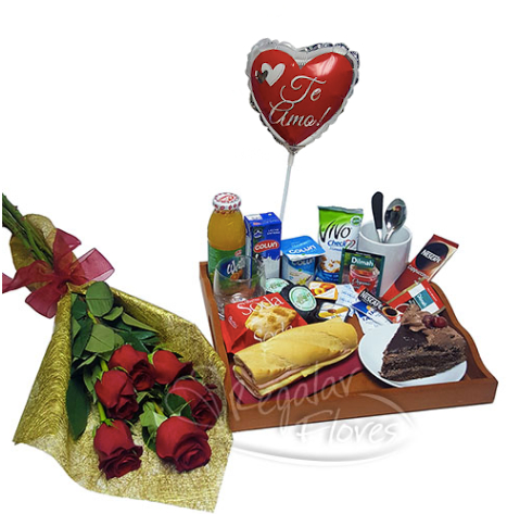 Desayuno San Valentin | Regalar Flores, Envio de flores, desayunos y regalos a domicilio