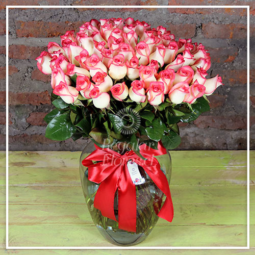 Florero 100 rosas | Regalar Flores, Envio de flores, desayunos y regalos a domicilio