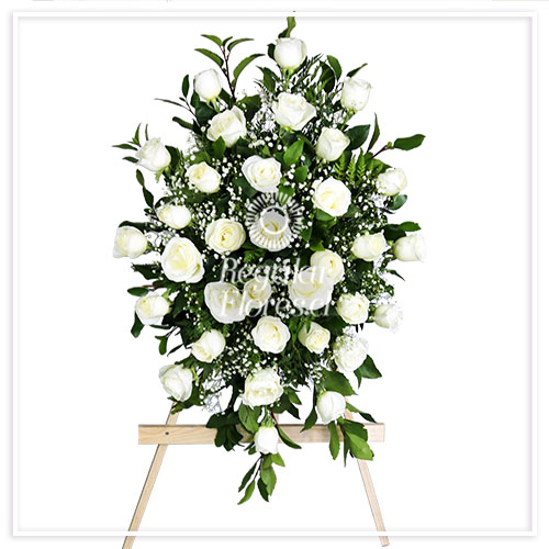 Corona de rosas blancas | Regalar Flores, Envio de flores, desayunos y regalos a domicilio