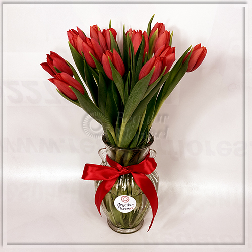 Florero 15 tulipanes