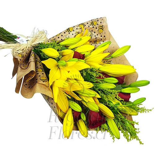 Ramo lilium y rosas rojas | Regalar Flores, Envio de flores, desayunos y regalos a domicilio
