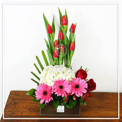 Tulipanes, gerberas y hortensia | Regalar Flores, Envio de flores, desayunos y regalos a domicilio