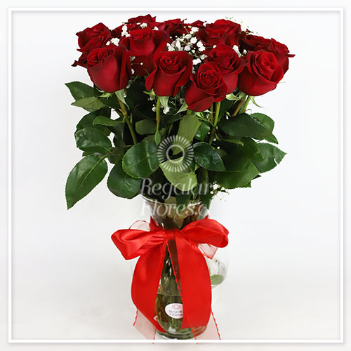Florero 18 rosas | Regalar Flores, Envio de flores, desayunos y regalos a domicilio