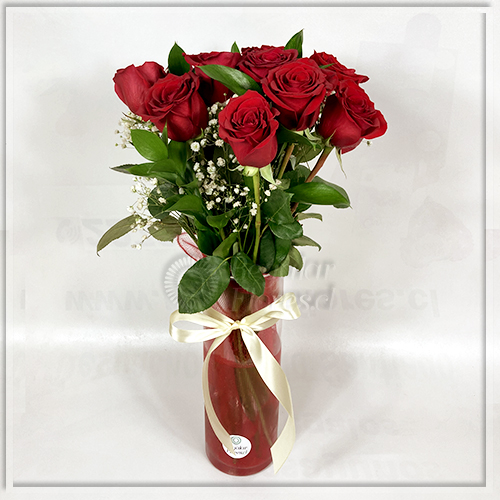 Florero 10 rosas | Regalar Flores, Envio de flores, desayunos y regalos a domicilio