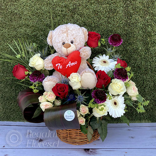 Canasto Mi gran Amor | Regalar Flores, Envio de flores, desayunos y regalos a domicilio