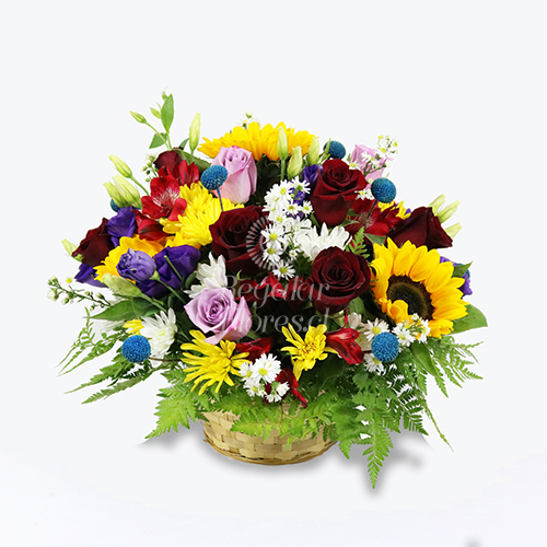 Canastillo alegría de flores | Regalar Flores, Envio de flores, desayunos y regalos a domicilio