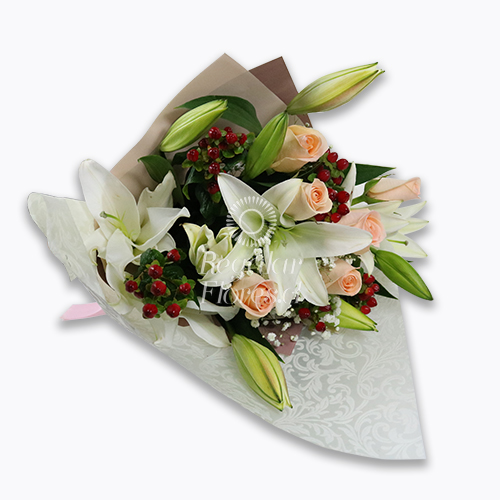 Ramo rosas y lilium | Regalar Flores, Envio de flores, desayunos y regalos a domicilio