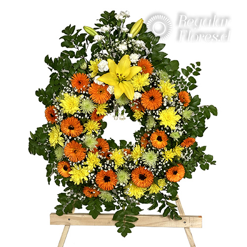 Corona condolencia Calendulas | Regalar Flores, Envio de flores, desayunos y regalos a domicilio