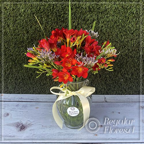 Florero de Fresias | Regalar Flores, Envio de flores, desayunos y regalos a domicilio