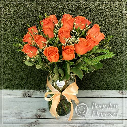 Florero 20 Rosas y Limonium | Regalar Flores, Envio de flores, desayunos y regalos a domicilio