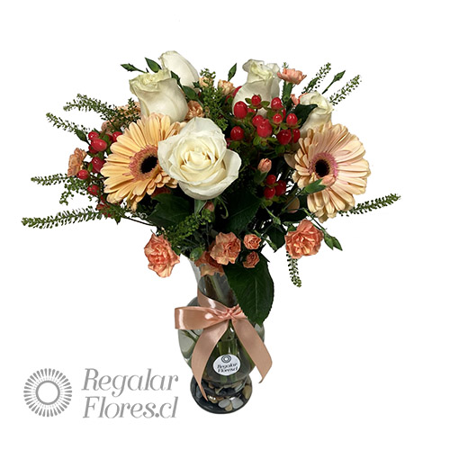 Florero mixto Rosas y Gerberas | Regalar Flores, Envio de flores, desayunos y regalos a domicilio