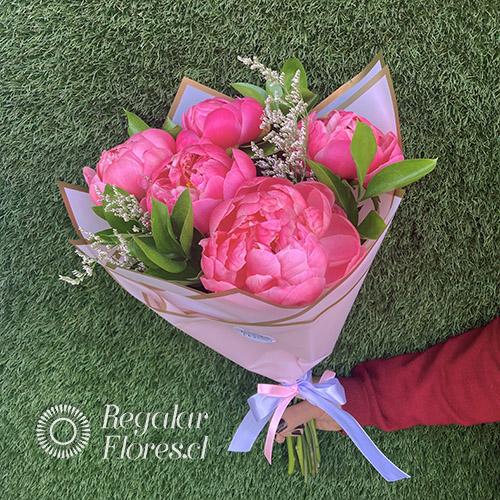 Ramo 5 peonias | Regalar Flores, Envio de flores, desayunos y regalos a domicilio