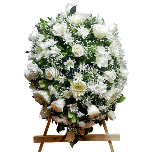 Corona Condolencias Blanca | Regalar Flores, Envio de flores, desayunos y regalos a domicilio