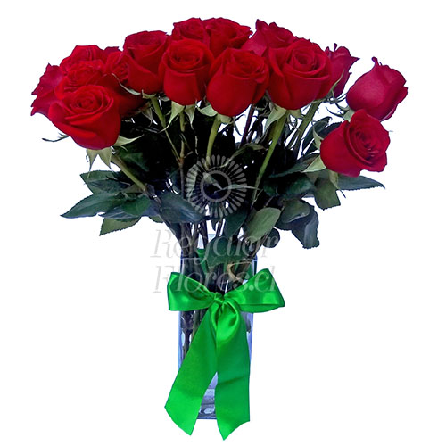 Florero 24 Rosas Rojas | Regalar Flores, Envio de flores, desayunos y regalos a domicilio